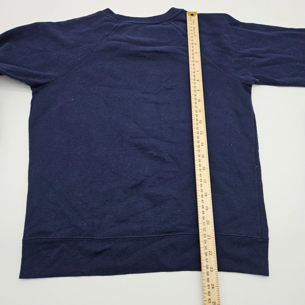 Champion Navy Blue Crewneck Sweatshirt Classic‎ Logo Ringer Style Size S